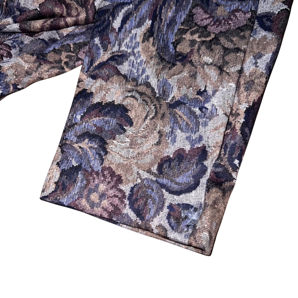 Vintage 80s MCS Ltd New York Floral Tapestry Women's Midi Dress Size 12 USA - Picture 7 of 16